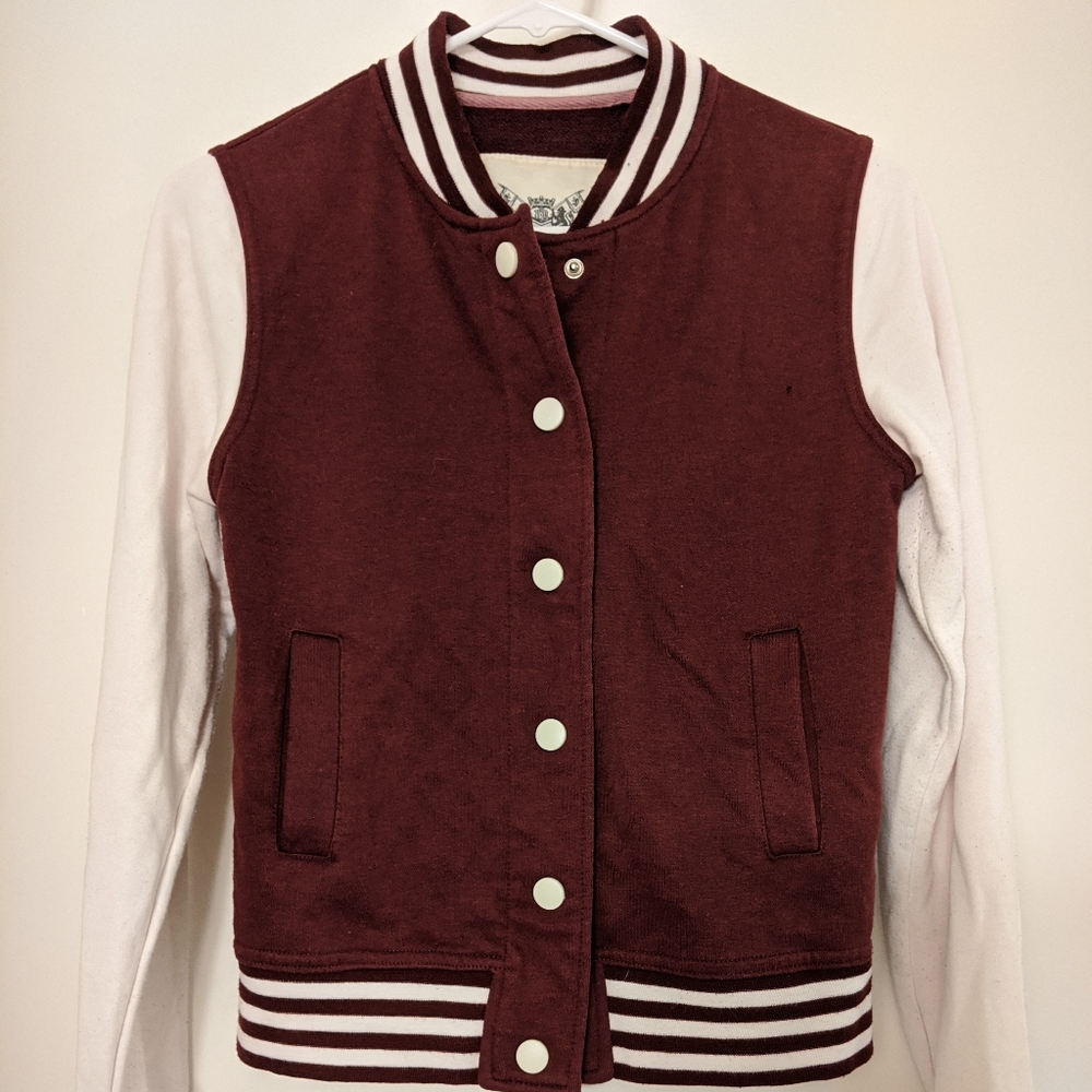 Red Jersey Letterman Jacket